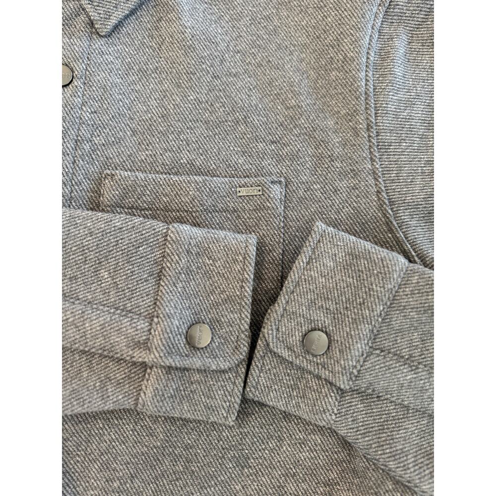 Vuori Del Mar Fleece Shirt Jacket Men's Medium Grey Shacket Gorpcore Overshirt - Picture 7 of 16